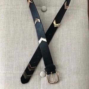 Gold and black chevron belt